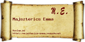 Majszterics Emma névjegykártya